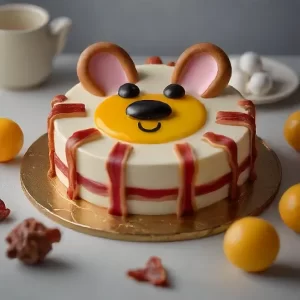 Bacon and Egg Dog Cake