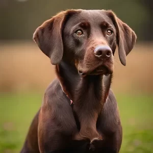 Chocolate Labrador dog