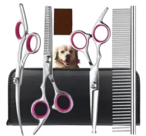 Pet Grooming Stainless Shears Set & Comb