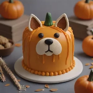 Pumpkin and Oat Dog Cake