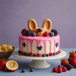 Yogurt Berry Dog Cake