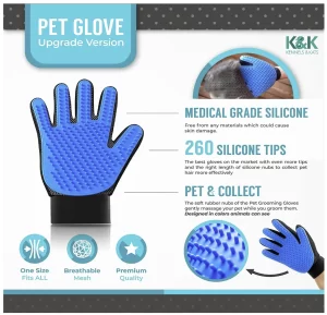 Pet grooming handgloves-KENNELS & KATS Pet Grooming Glove